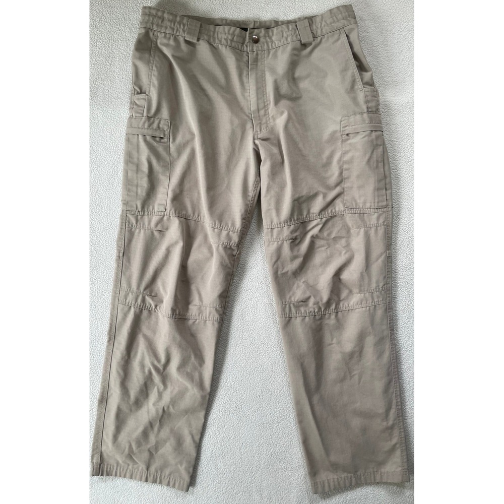 Blauer Mens 40x33 Tactical Cargo Pants Silver Tan Ripstop Utility Trousers 8835